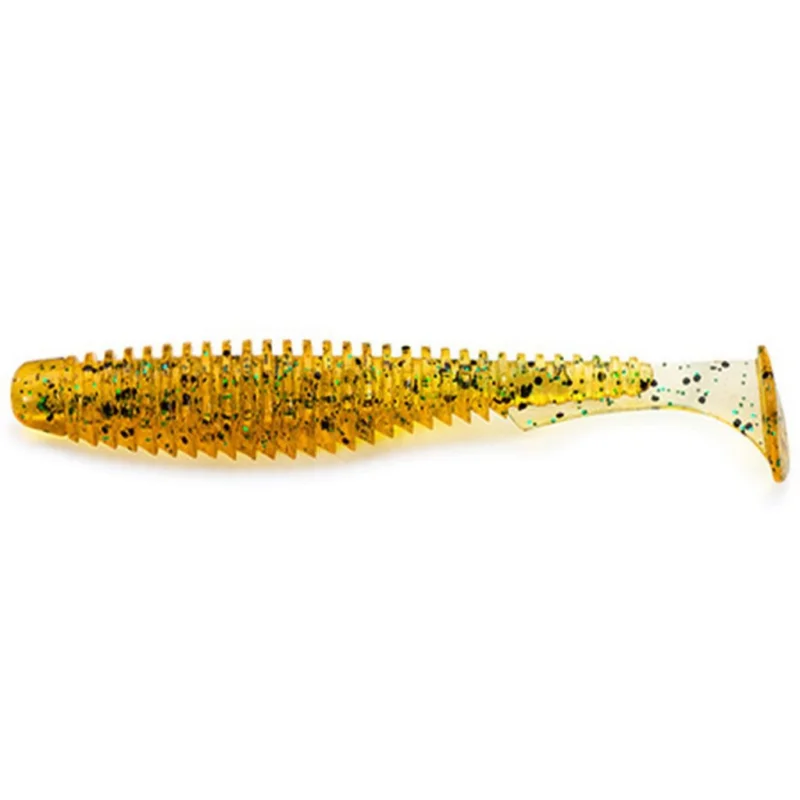 Fishup U-Shad 4"/ 100mm – 036 Caramel green black Szezonális akció