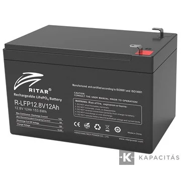 Olcsóbb Ritar LIFEPO4 12v 12Ah lithium vasfoszfát munkaakkumulátor