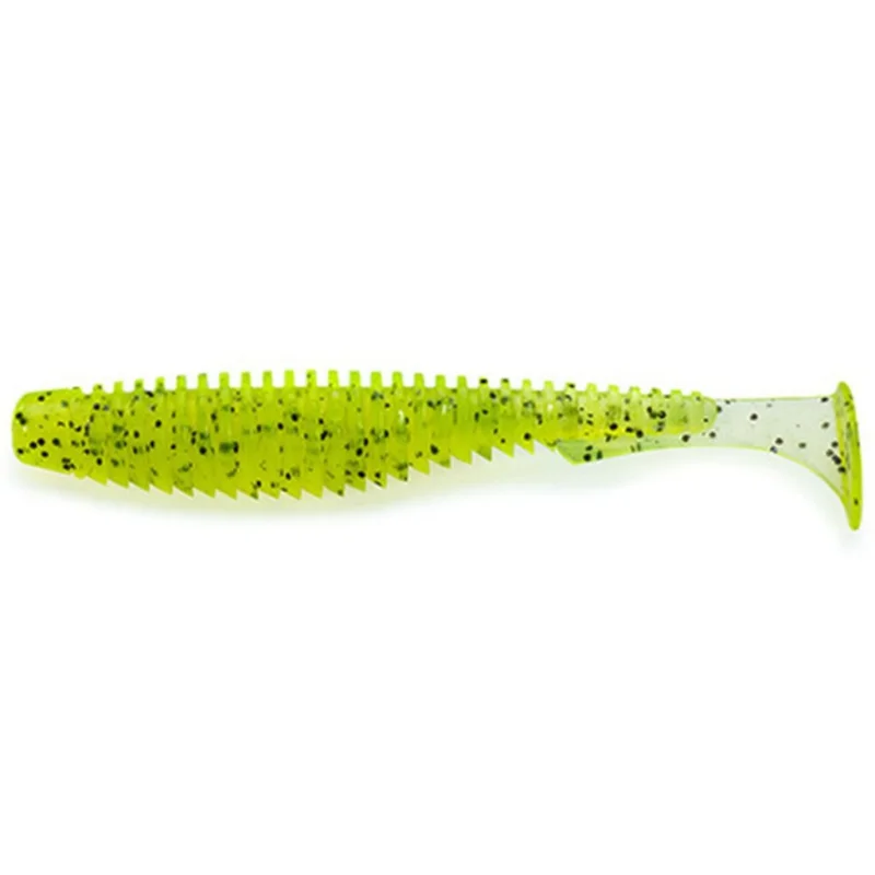 Fishup U- Shad 2,5" 055 - Chartreuse/black Népszerű
