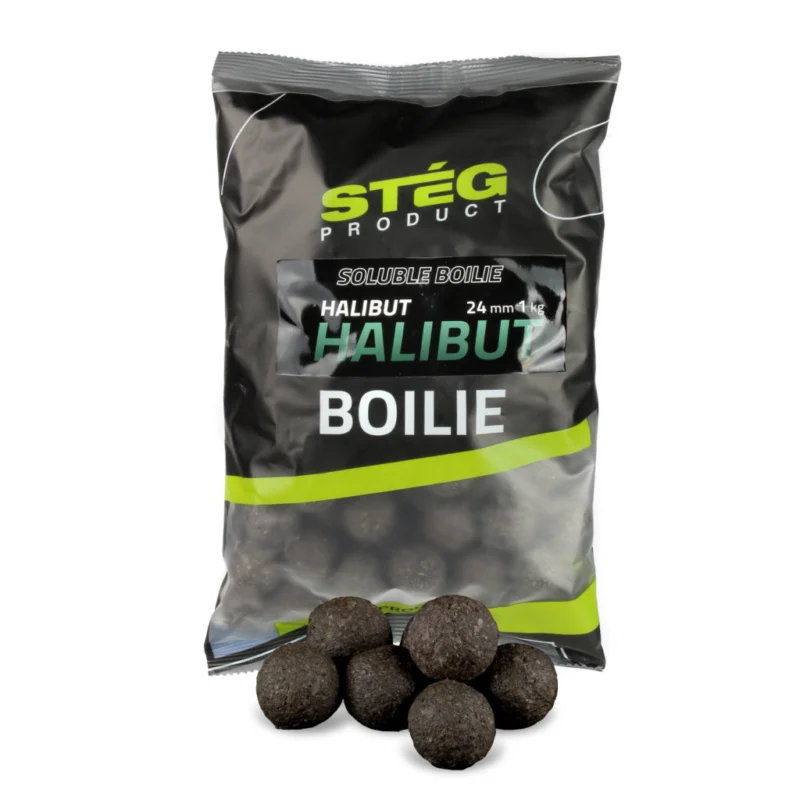 Biztonságos fizetés Stég Product oldódó bojli 24mm – halibut 1kg