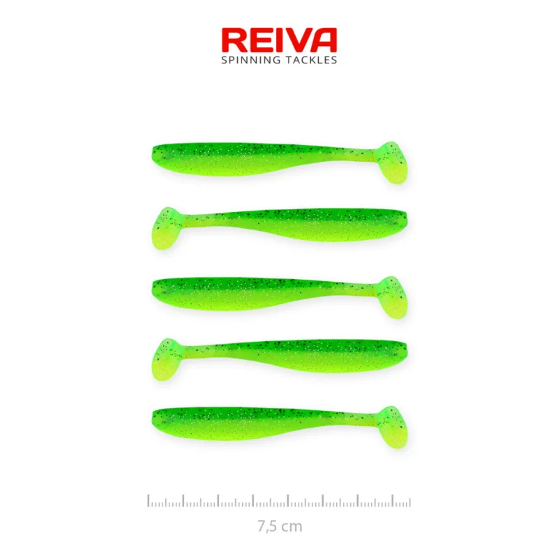 Azonnali szállítás Reiva Flash Shad 7,5cm - Poison green