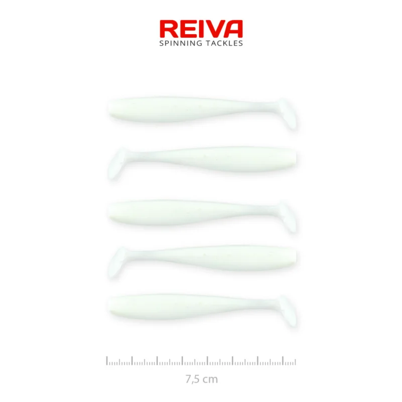 Reiva Flash Shad 7,5cm - Classic white Expressz szállítás