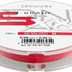 Vedd meg most Dragon S-Braid X8 150m 0,10mm fonott zsinór – piros