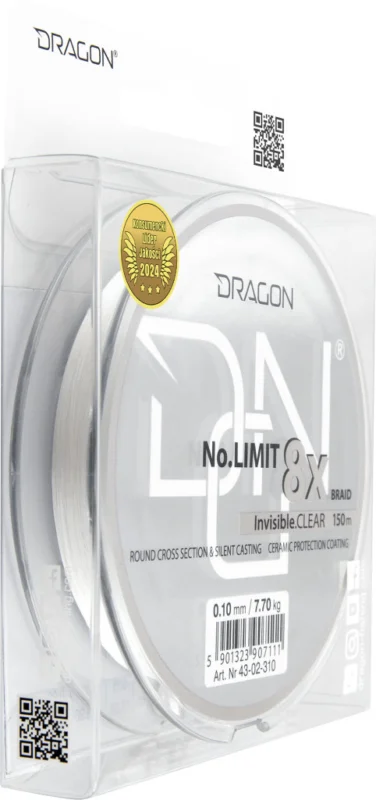 Dragon No Limit 8X-Braid 150m 0,12mm fonott zsinór – fehér Árengedmény