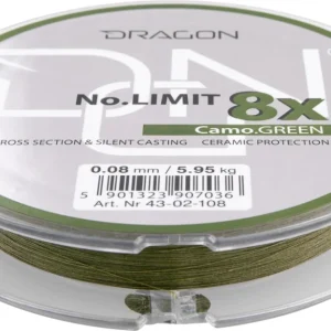 Alacsony ár Dragon No Limit 8X-Braid 150m 0,15mm fonott zsinór – sötétzöld