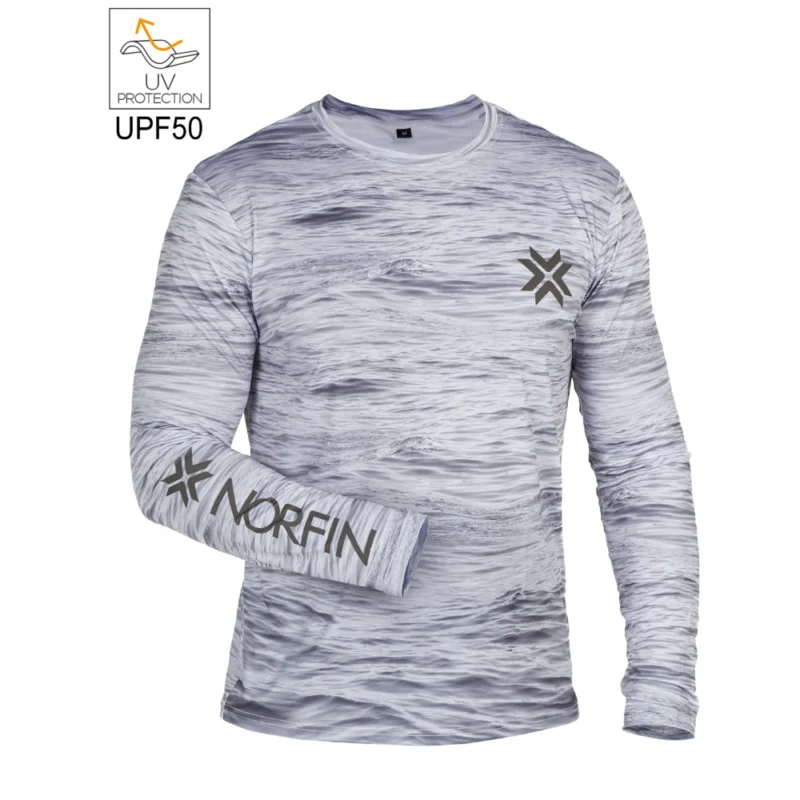 Gyors szállítás NORFIN Sun Pro Deck Shirts Méret M - Professzionális UV álló hosszú ujjú horgászpóló