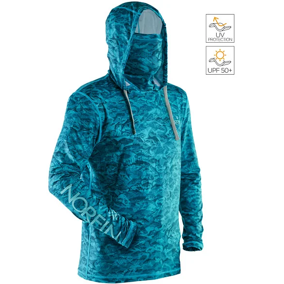 Vásárlói kedvenc NORFIN Sun Pro Marlin Hoodie Green Shirts Méret XXL - UV-szűrős kapucnis horgászfelső