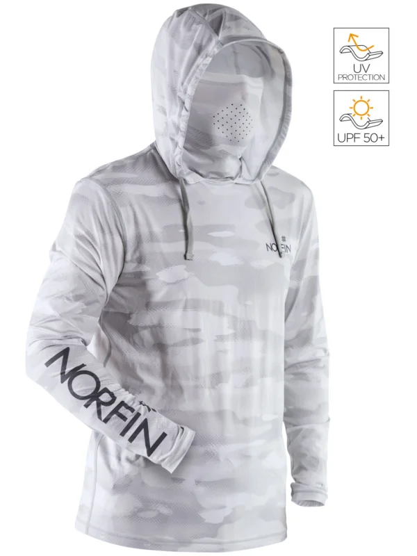 Vedd meg most NORFIN Sun Pro Guard Hoodie Méret M - Integrált maszkos, UV-szűrős technikai kapucnis póló