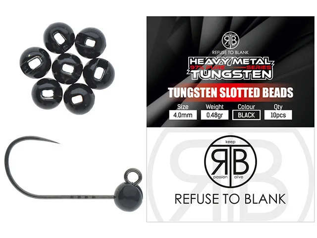 RTB Tungsten Slotted Beads - Black - 1,18gr - 10db Akció