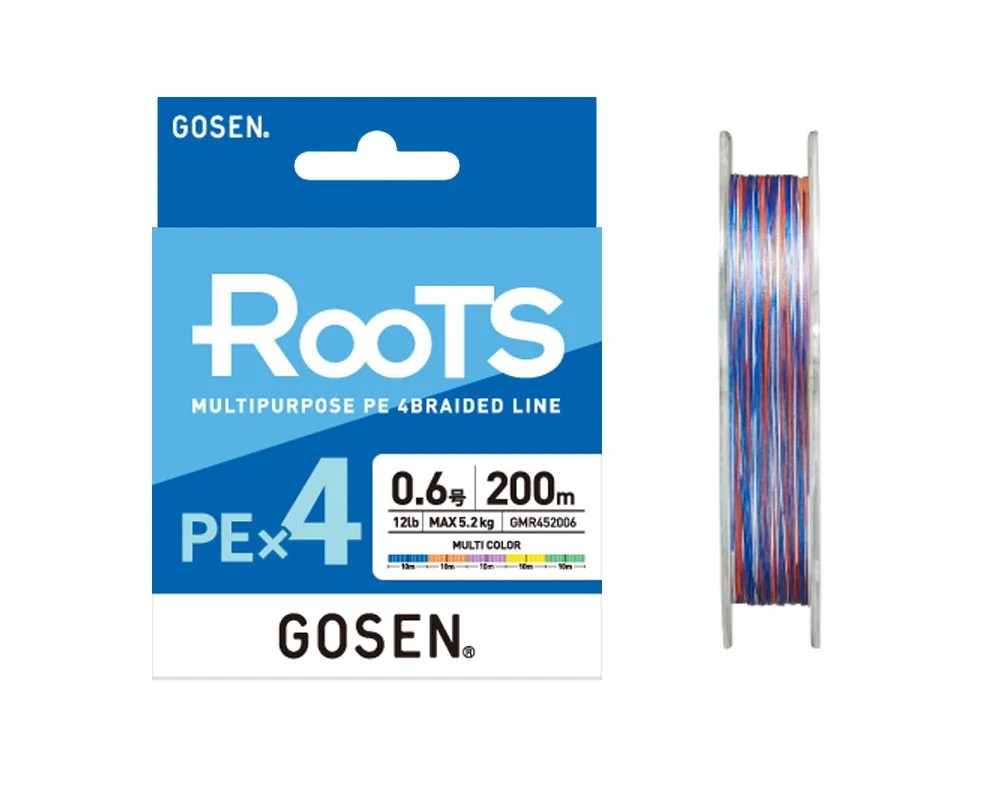 Gosen Roots PE X4 - PE 3.0 - 200m - 0.285mm - Multi Color Azonnal elérhető