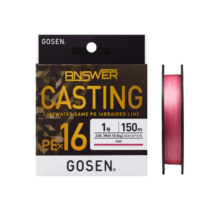 Expressz szállítás Gosen Answer Casting PE X16 - PE 1.5 - 150m - 0.205mm - Pink