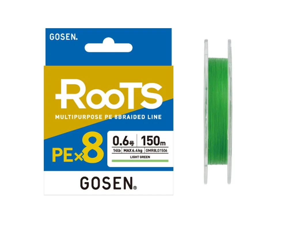Szuper ajánlat Gosen Roots PE X8 - PE 2.0 - 150m - 0.235mm - Light Green