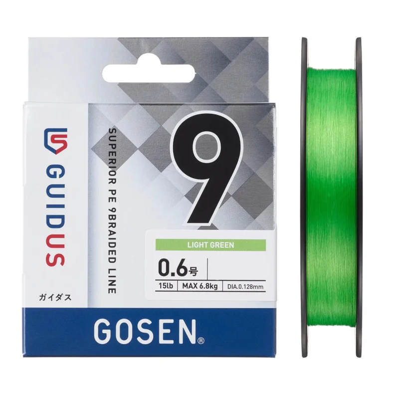 Árengedmény Gosen Guidus PE X9 - PE 1.5 - 150m - 0.205mm - Light Green