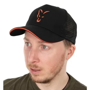 FOX COLLECTION TRUCKER CAP BLACK & ORANGE Vedd meg most