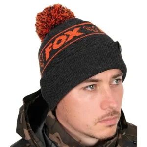 Exkluzív ajánlat FOX BOBBLE HAT KÖTÖTT SAPKA BLACK/ORANGE