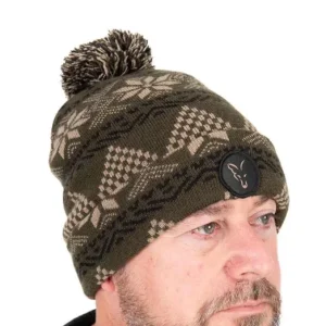 Biztonságos fizetés FOX FESTIVE BOBBLE KÖTÖTT SAPKA KHAKI/TAN/BLACK