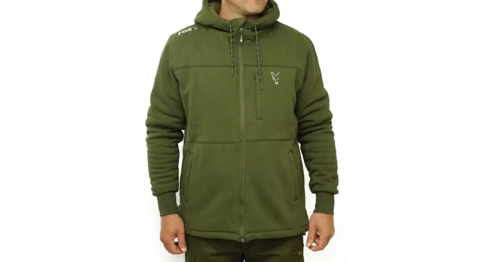 Szezonális akció FOX COLLECTION SHERPA HOODY GREEN/SILVER - XL