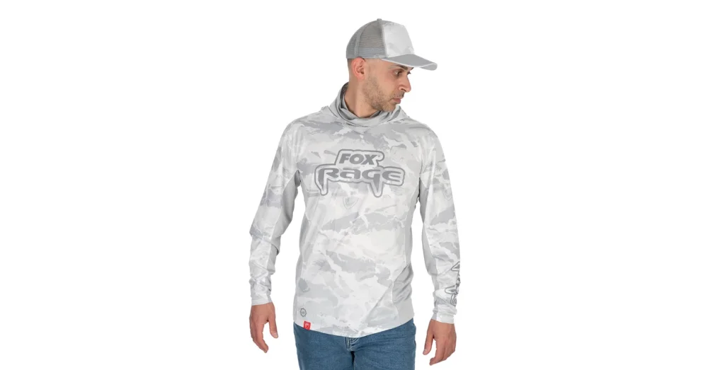 Bestseller FOX RAGE UV PERFORMANCE HOODED TOP UV ÁLLÓ FELSŐ