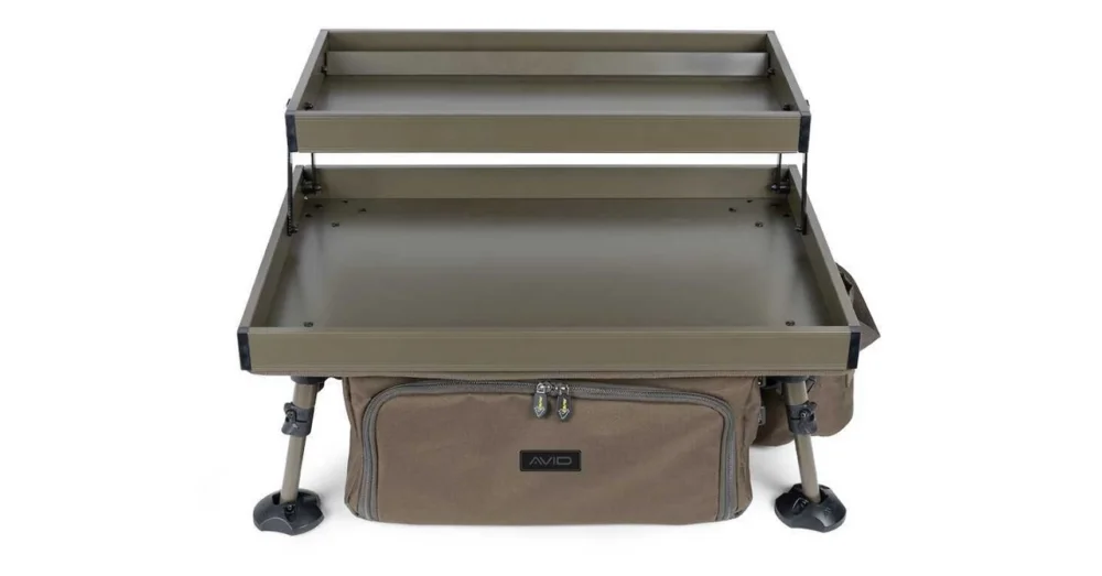 AVID CARP DOUBLE DECKER BIVVY ORGANISER TÁBORI ASZTAL Biztonságos vásárlás