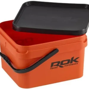 ROK FISHING SZÖGLETES VÖDÖR TETŐVEL NARANCS/FEKETE - 10L Exkluzív ajánlat