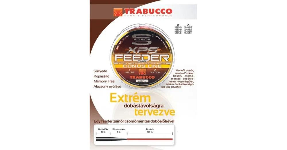 Vedd meg online TRABUCCO S-FORCE FEEDER PLUS CONUS 200M