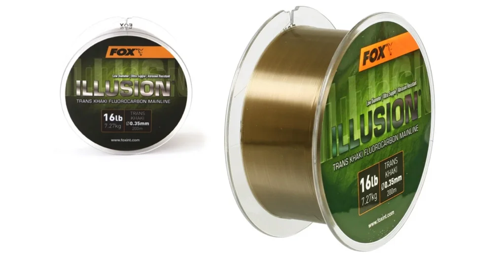 FOX ILLUSION FLUOROCARBON ZSINÓR TRANS KHAKI 200M 19LB/0,39MM 8,64KG Exkluzív ajánlat