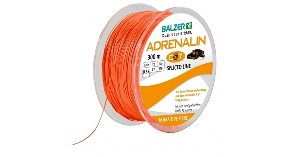 Korlátozott ajánlat BALZER ADRENALIN CAT SPLISS 16X ORANGE 300M 0,63 HARCSÁZÓ FONOTT ZSINÓR