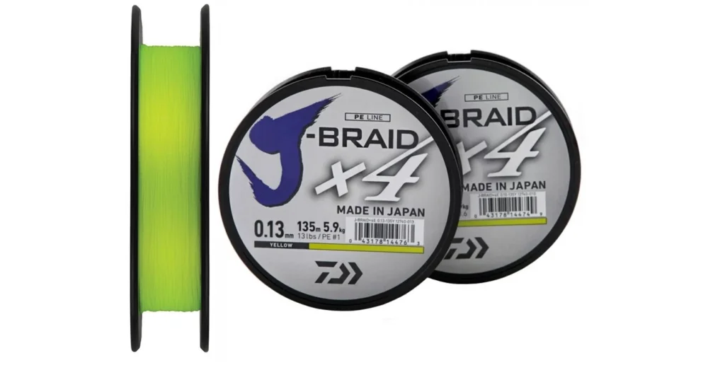 DAIWA J-BRAID X4 YELLOW FONOTT ZSINÓROK 135M Expressz kézbesítés