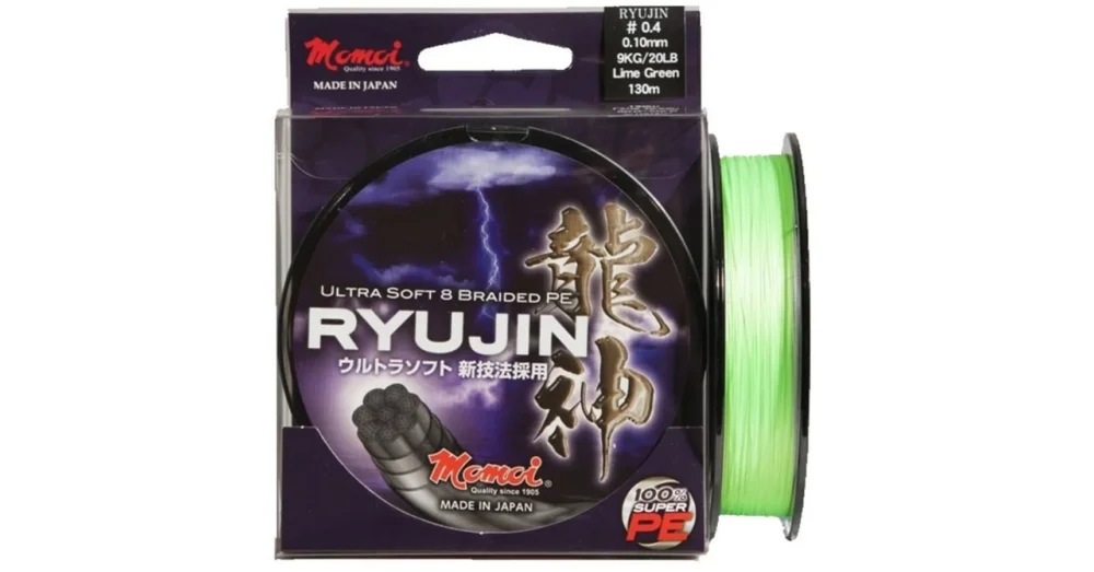 Szuper ajánlat MOMOI RYUJIN 8 BRAIDED PE FONOTT ZSINÓR LIME GREEN 130M