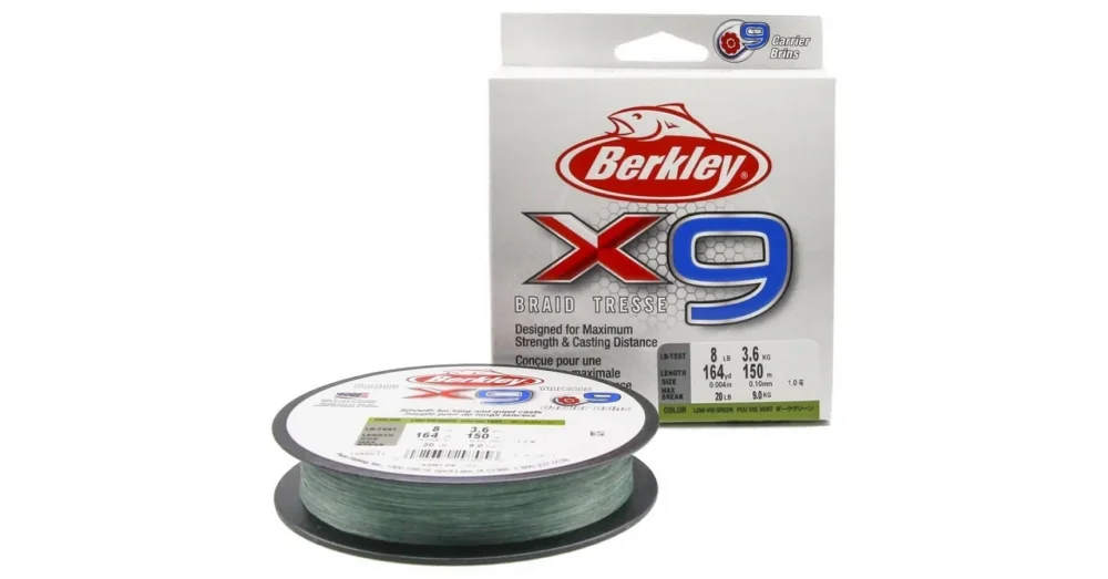 Prémium BERKLEY X9 BRAID TRESSE FONOTT ZSINÓR 150M LV-GREEN
