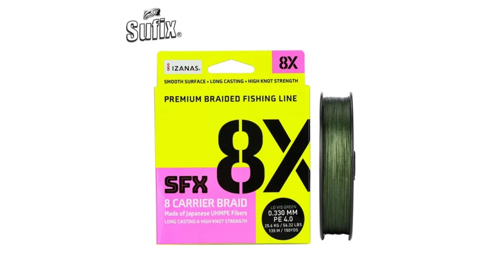 Népszerű SUFIX SFX 8X CARRIER BRAID FONOTT ZSINÓR ZÖLD 135M