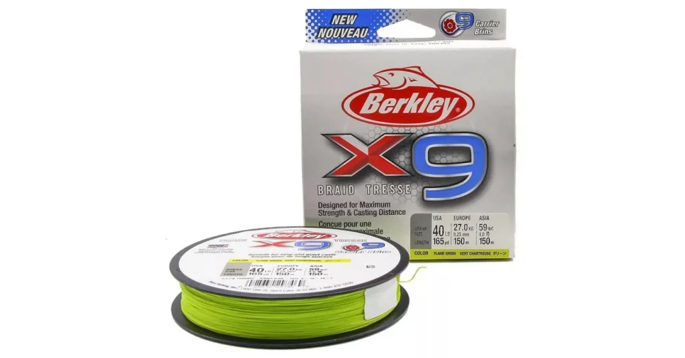 Végkiárusítás BERKLEY X9 BRAID TRESSE FONOTT ZSINÓR 150M CHARTREUSE