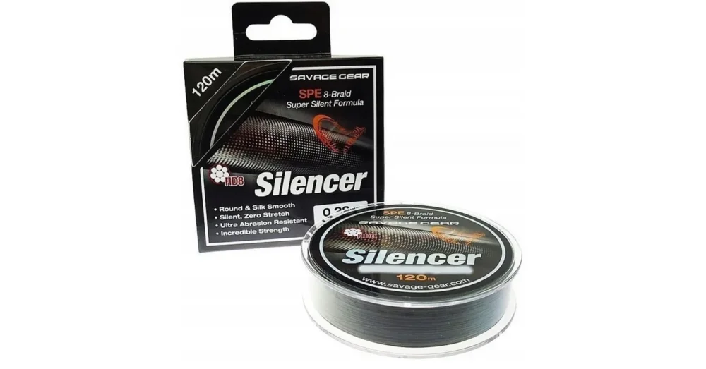SAVAGE GEAR HD8 SILENCER BRAID FONOTT ZSINÓR - 120M - 38LB - 17KG - 0,28MM Szuper akció
