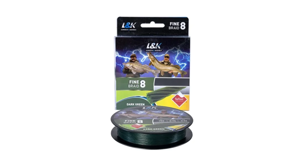 Végkiárusítás L&K FINE BRAID 8 FONOTT ZSINÓR 150M