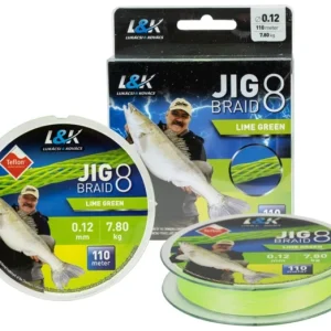Outlet L&K JIG 8 BRAID FONOTT ZSINÓR 110M - LIME GREEN