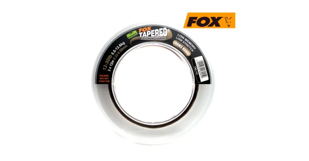 FOX EDGES SOFT TAPERED LEADERS KHAKI 3x12 - 30LB Szuper akció