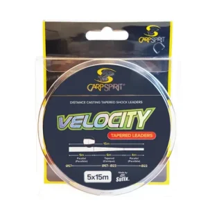 Azonnal elérhető CARP SPIRIT VELOCITY TAPERED LEADERS FELVASTAGODÓ DOBÓELŐKE 5X15M 0,57-0,23