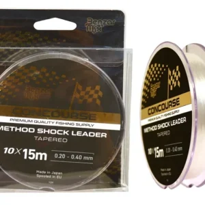 Gyors kiszállítás BENZAR CONCOURSE METHOD TAPERED SHOCK LEADER 10X15M