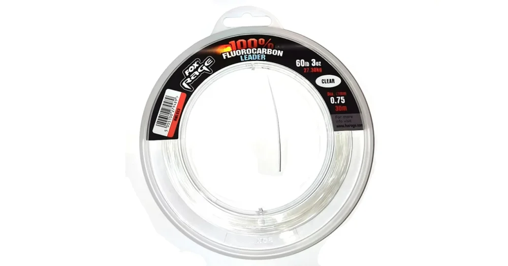 FOX RAGE 100% FLUOROCARBON LEADER ELŐKEZSINÓR 0,75MM 60LB 30M Szuper akció