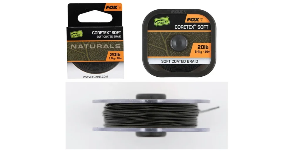 Biztonságos vásárlás FOX EDGES™ NATURALS CORETEX SOFT BEVONATOS ELŐKEZSINÓROK 20M