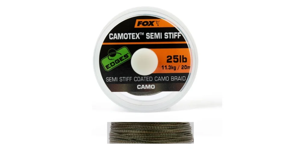 FOX EDGES™ CAMOTEX SEMI-STIFF COATED CAMO BRAID ELŐKEZSINÓR 20M Azonnal elérhető