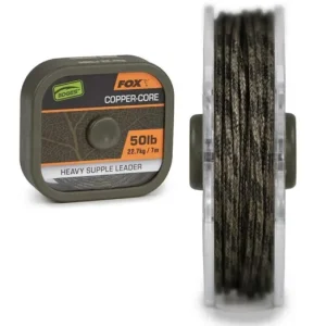 Legkelendőbb FOX EDGES COPPER-CORE HEAVY SUPPLE LEADER 50LB 7M